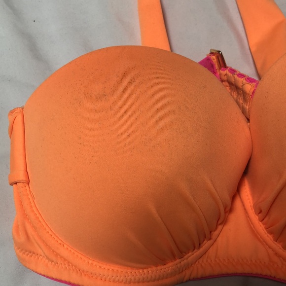 La Vie en Rose orange bikini top. Small. - Picture 2 of 3